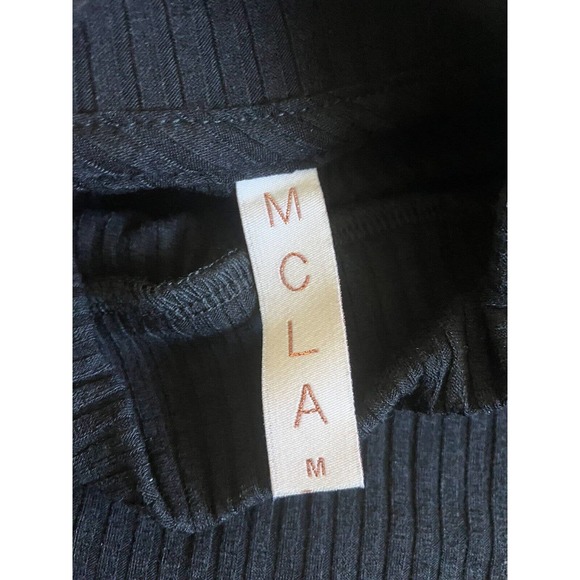 Women’s MCLA Sleeveless Tank Size M Black Ribbed Q9 - Picture 4 of 6